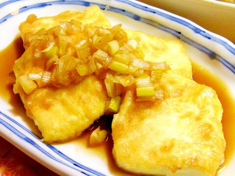 豆腐のネギぽんソテー